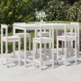 Set de mesa y taburetes altos jardín 7 pzas madera pino blanco en Conjuntos de jardín | Comprar online en Foru.es