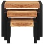 Mesas apilables 3 uds madera maciza con acabado de sheesham de vidaXL, Mesas auxiliares - Ref: Foro24-321552, Precio: 118,35 ...