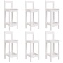 Set de mesa y taburetes altos jardín 7 pzas madera pino blanco en Conjuntos de jardín | Comprar online en Foru.es
