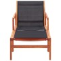 Silla de jardín con reposapiés madera de eucalipto y textilene de vidaXL, Sillas de jardín - Ref: Foro24-48702, Precio: 138,5...