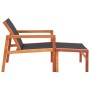 Silla de jardín con reposapiés madera de eucalipto y textilene de vidaXL, Sillas de jardín - Ref: Foro24-48702, Precio: 138,5...