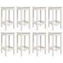 Mesa y taburetes altos jardín 9 pzas madera maciza pino blanco en Conjuntos de jardín | Comprar online en Foru.es