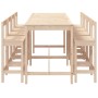 Set de mesa y taburetes altos jardín 9 pzas madera maciza pino en Conjuntos de jardín | Comprar online en Foru.es