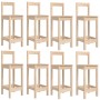 Set de mesa y taburetes altos jardín 9 pzas madera maciza pino en Conjuntos de jardín | Comprar online en Foru.es