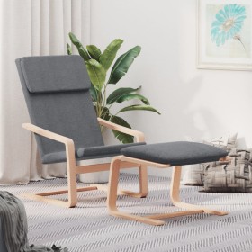 Sillón de relax con taburete tela gris oscuro en Sillones | Comprar online en Foru.es
