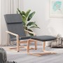 Sillón de relax con taburete tela gris oscuro en Sillones | Comprar online en Foru.es