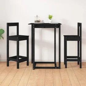 Taburetes altos 2 uds madera maciza pino negro 40x41,5x112 cm de vidaXL, Sillas de comedor - Ref: Foro24-822146, Precio: 86,9...