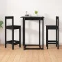 Taburetes altos 2 uds madera maciza pino negro 40x41,5x112 cm de vidaXL, Sillas de comedor - Ref: Foro24-822146, Precio: 86,9...
