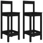 Taburetes altos 2 uds madera maciza pino negro 40x41,5x112 cm de vidaXL, Sillas de comedor - Ref: Foro24-822146, Precio: 86,9...