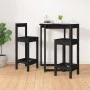 Taburetes altos 2 uds madera maciza pino negro 40x41,5x112 cm de vidaXL, Sillas de comedor - Ref: Foro24-822146, Precio: 86,9...