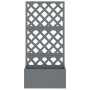 Jardineras con enrejado 2 unidades WPC gris 65x33x135 cm en Macetas y jardineras | Comprar online en Foru.es