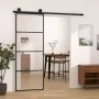 Sliding door with ESG aluminum glass hardware set 76x205 cm by vidaXL, Doors for the home - Ref: Foro24-3152146, Price: 213,4...