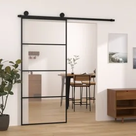 Schiebetür mit ESG-Aluminium-Glasbeschlagsatz 90x205 cm von vidaXL, Türen für zu Hause - Ref: Foro24-3152148, Preis: 261,69 €...