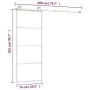 Sliding door with ESG aluminum glass hardware set 76x205 cm by vidaXL, Doors for the home - Ref: Foro24-3152146, Price: 213,4...