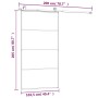 Puerta corredera set herrajes vidrio ESG aluminio 102,5x205 cm de vidaXL, Puertas para el hogar - Ref: Foro24-3152150, Precio...