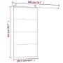 Schiebetür-Glasbeschlag-Set ESG-Aluminium 102,5x205 cm von vidaXL, Türen für zu Hause - Ref: Foro24-3152150, Preis: 272,73 €,...