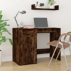 Escritorio madera contrachapada roble ahumado 100x49x75 cm de vidaXL, Escritorios - Ref: Foro24-816789, Precio: 67,35 €, Desc...