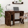 Escritorio madera contrachapada roble ahumado 100x49x75 cm de vidaXL, Escritorios - Ref: Foro24-816789, Precio: 69,25 €, Desc...
