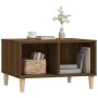 Mesa de centro madera contrachapada marrón roble 60x50x36,5 cm de vidaXL, Mesas de centro - Ref: Foro24-821035, Precio: 31,44...