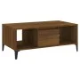 Mesa de centro madera contrachapada marrón roble 90x50x36,5 cm de vidaXL, Mesas de centro - Ref: Foro24-821075, Precio: 49,21...