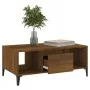 Mesa de centro madera contrachapada marrón roble 90x50x36,5 cm de vidaXL, Mesas de centro - Ref: Foro24-821075, Precio: 49,21...