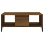 Mesa de centro madera contrachapada marrón roble 90x50x36,5 cm de vidaXL, Mesas de centro - Ref: Foro24-821075, Precio: 49,21...