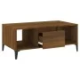 Mesa de centro madera contrachapada marrón roble 90x50x36,5 cm de vidaXL, Mesas de centro - Ref: Foro24-821075, Precio: 49,21...