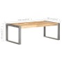 Mesa de centro madera de mango rugosa 110x60x40 cm de vidaXL, Mesas de centro - Ref: Foro24-321556, Precio: 142,26 €, Descuen...