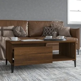 Mesa de centro madera contrachapada marrón roble 90x50x36,5 cm de vidaXL, Mesas de centro - Ref: Foro24-821059, Precio: 71,56...