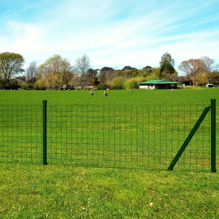 Set de euro valla acero verde 25x1,5 m de vidaXL, Paneles de vallas - Ref: Foro24-140571, Precio: 270,47 €, Descuento: %