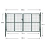 Puerta de valla doble de acero con recubrimiento en polvo de vidaXL, Puertas de jardín - Ref: Foro24-142025, Precio: 445,09 €...