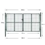 Puerta de valla doble de acero con recubrimiento en polvo de vidaXL, Puertas de jardín - Ref: Foro24-142025, Precio: 437,08 €...