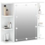 Mueble con espejo y luces LED blanco brillante 70x16,5x60 cm de vidaXL, Tocadores de baño - Ref: Foro24-808879, Precio: 88,90...