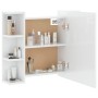 Mueble con espejo y luces LED blanco brillante 70x16,5x60 cm de vidaXL, Tocadores de baño - Ref: Foro24-808879, Precio: 88,90...