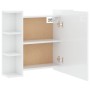 Mueble con espejo y luces LED blanco brillante 70x16,5x60 cm de vidaXL, Tocadores de baño - Ref: Foro24-808879, Precio: 88,90...