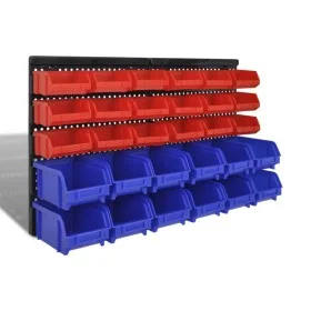 Wall garage storage boxes 30 pcs blue and red by vidaXL, Tool cabinets - Ref: Foro24-140761, Price: 47,92 €, Discount: %