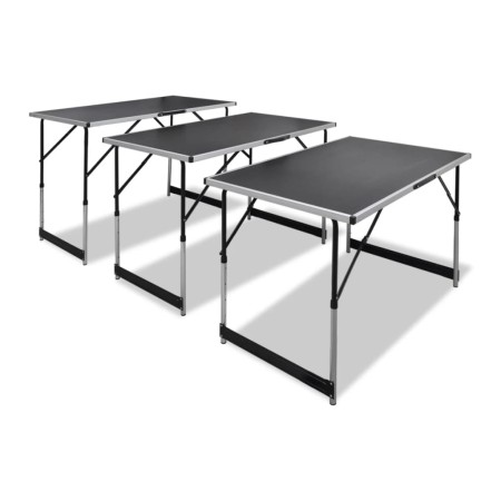 Mesas de empapelar plegables de altura ajustable 3 unidades de vidaXL, Mesas plegables - Ref: Foro24-140641, Precio: 124,81 €...