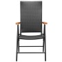 Juego de comedor para jardín 7 piezas negro y marrón de vidaXL, Conjuntos de jardín - Ref: Foro24-3060085, Precio: 612,01 €, ...