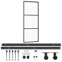 Puerta corredera con herrajes ESG vidrio y aluminio 76x205 cm de vidaXL, Puertas - Ref: Foro24-3081939, Precio: 207,10 €, Des...