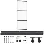 Puerta corredera con herrajes ESG vidrio y aluminio 76x205 cm de vidaXL, Puertas - Ref: Foro24-3081939, Precio: 212,62 €, Des...
