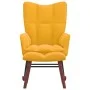 Rocking chair with footrest mustard yellow fabric by vidaXL, Rocking chairs - Ref: Foro24-328157, Price: 133,22 €, Discount: %