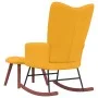 Rocking chair with footrest mustard yellow fabric by vidaXL, Rocking chairs - Ref: Foro24-328157, Price: 133,22 €, Discount: %