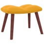 Silla mecedora con reposapiés tela amarillo mostaza de vidaXL, Mecedoras - Ref: Foro24-328157, Precio: 135,54 €, Descuento: %