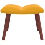Silla mecedora con reposapiés tela amarillo mostaza de vidaXL, Mecedoras - Ref: Foro24-328157, Precio: 135,54 €, Descuento: %