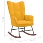 Rocking chair with footrest mustard yellow fabric by vidaXL, Rocking chairs - Ref: Foro24-328157, Price: 133,22 €, Discount: %