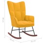 Silla mecedora con reposapiés tela amarillo mostaza de vidaXL, Mecedoras - Ref: Foro24-328157, Precio: 135,54 €, Descuento: %
