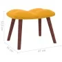 Rocking chair with footrest mustard yellow fabric by vidaXL, Rocking chairs - Ref: Foro24-328157, Price: 133,22 €, Discount: %