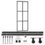 Puerta corredera con herrajes ESG vidrio y aluminio 76x205 cm de vidaXL, Puertas - Ref: Foro24-3081945, Precio: 231,15 €, Des...