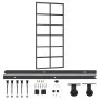 Schiebetür mit ESG-Glas und Aluminiumbeschlägen 90x205 cm von vidaXL, Türen - Ref: Foro24-3081959, Preis: 227,00 €, Rabatt: %
