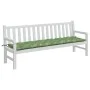 Cojín para banco de jardín tela estampado de hojas 200x50x7 cm de vidaXL, Cojines para sillas y sofás - Ref: Foro24-361656, P...